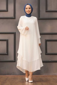 White Hijab Tunic 33170B - Thumbnail