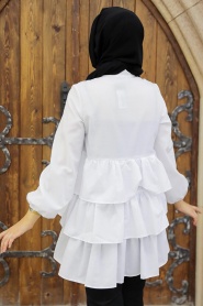 White Hijab Tunic 3798B - Thumbnail