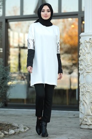 White Hijab Tunic 9069B - Thumbnail