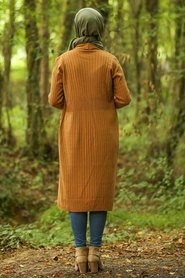 Yellowish Brown Hijab Cardigan 14711TB - Thumbnail