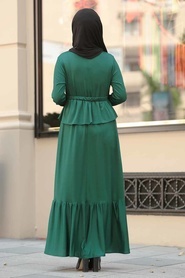 Yeşil Tesettür Elbise 1590Y - Thumbnail