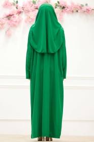 Yeşil Tesettür Namaz Elbisesi 18301Y - Thumbnail