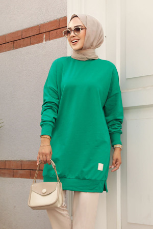 Yeşil Tesettür Tunik 30644Y - 2