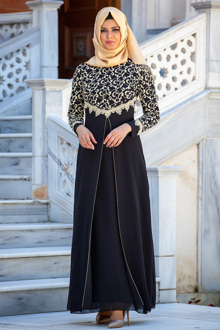 Zernisan - Black Hijab Dress 540611S