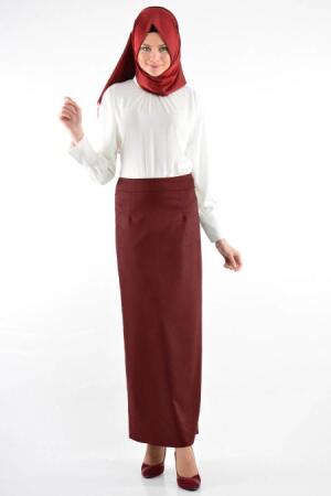 Zernişan - Mahogany Hijab Skirt 30205BR - 1