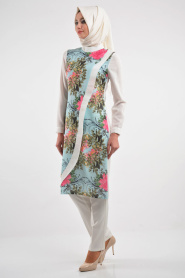 Zernisan - Mint Hijab Tunic 4660MINT - Thumbnail