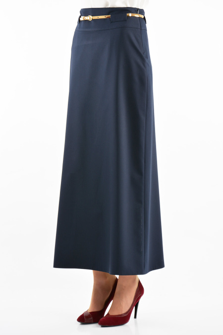 Zernisan - Navy Blue Hijab Skirt 30109L