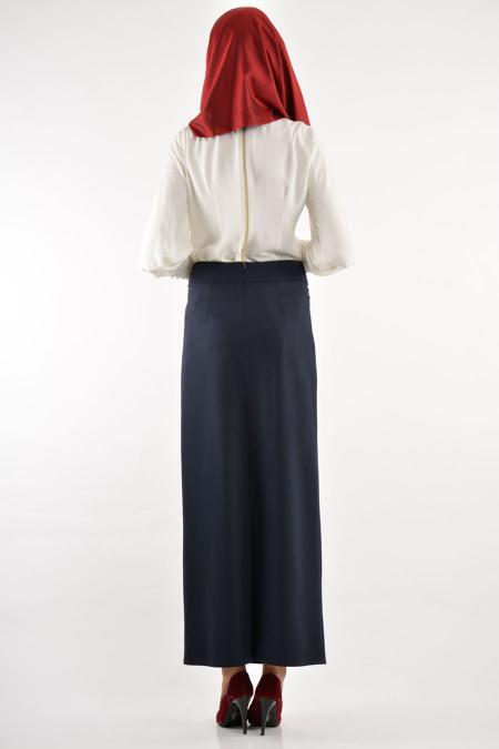 Zernisan - Navy Blue Hijab Skirt 30205L - 3