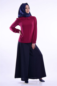 Zernisan - Navy Blue Hijab Trousers 1170L - Thumbnail