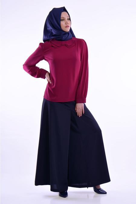 Zernisan - Navy Blue Hijab Trousers 1170L - 2