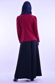 Zernisan - Navy Blue Hijab Trousers 1170L - Thumbnail