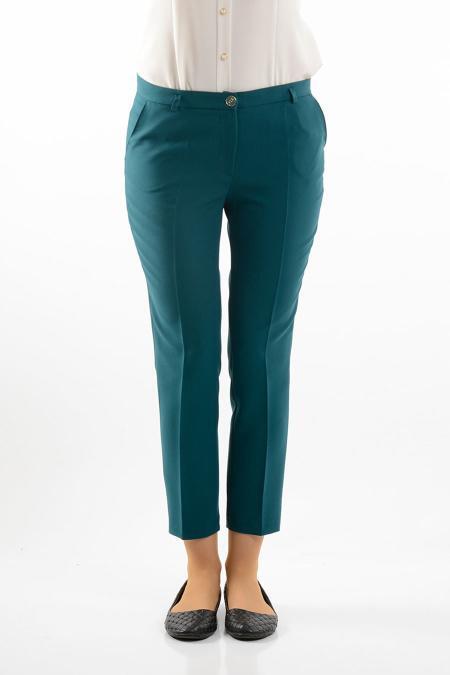 Zernişan - Petrol Mavisi Pantolon - ZERNİŞAN