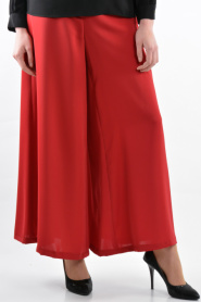 Zernisan - Red Hijab Trousers 1170K - Thumbnail