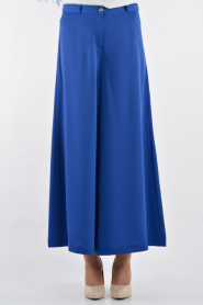 Zernisan - Sax Blue Hijab Trousers 1170SX - Thumbnail